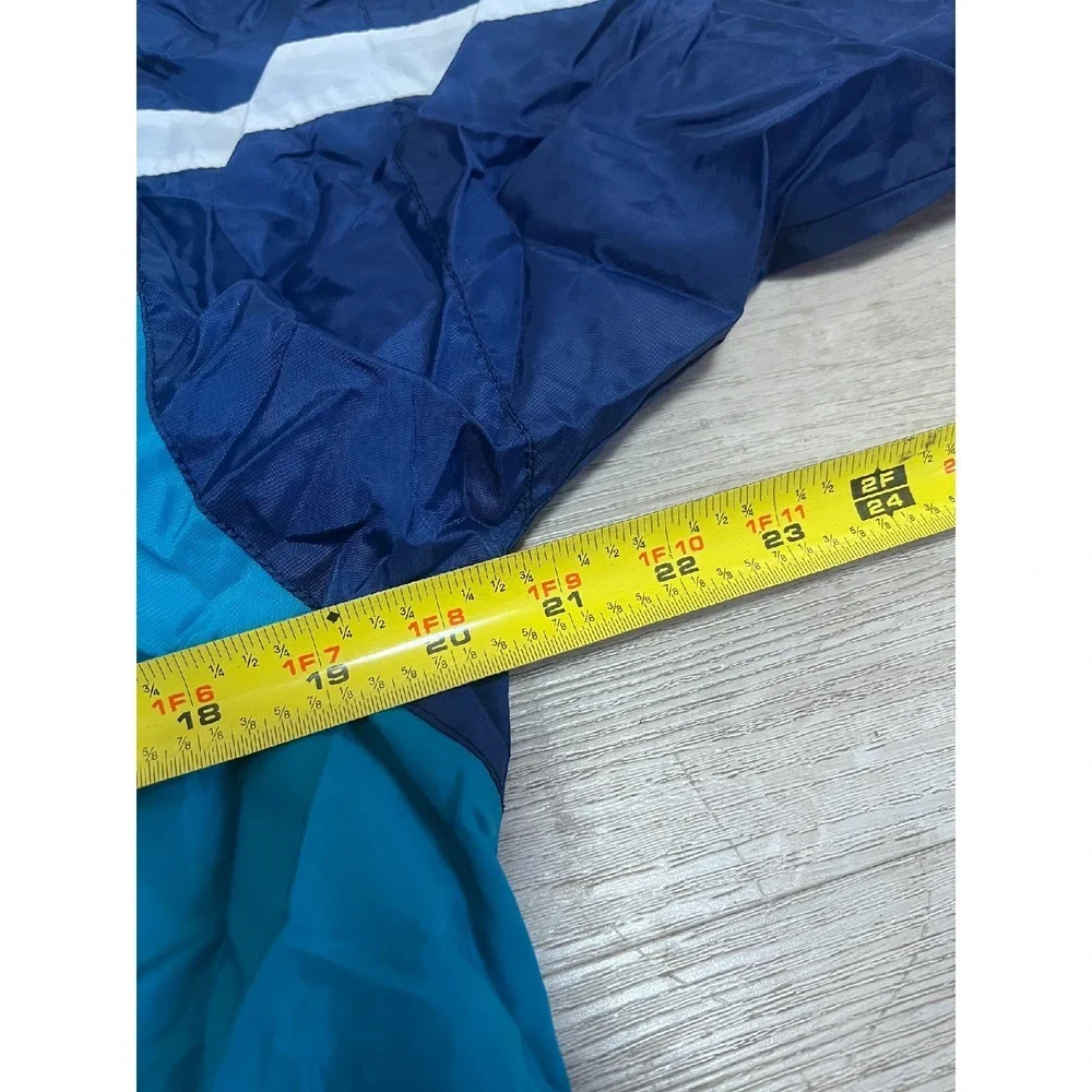 Macgregor Windbreaker Nylon Jacket With Hood Size L‎ 90s Vtg Blue Mens Golf
